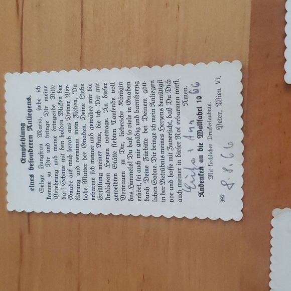 Vintage Prayer Cards Lot Of 3 - Picture 8 of 8